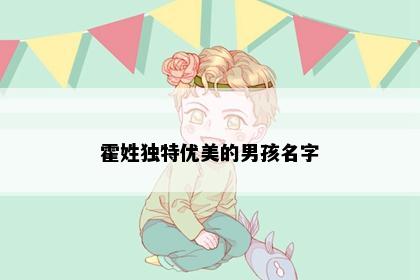 霍姓独特优美的男孩名字